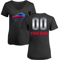 Custom Buffalo Bills Women's Black by Midnight Mascot T-Shirt -