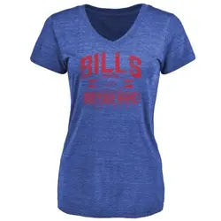 Custom Buffalo Bills Women's Royal by Flanker Tri-Blend T-Shirt -