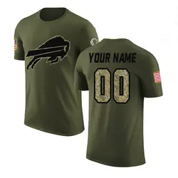 Custom Buffalo Bills Youth Legend Olive Salute to Service T-Shirt