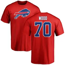 Eric Wood Buffalo Bills Men's Red Name & Number Logo T-Shirt -