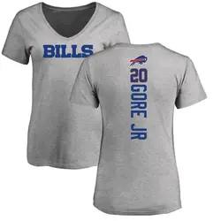 Frank Gore Jr. Buffalo Bills Women's Backer V-Neck T-Shirt - Ash