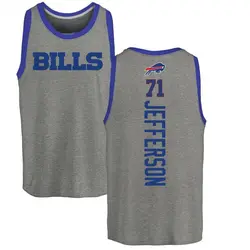 Quinton Jefferson Buffalo Bills Men's by Backer Tri-Blend Tank Top - Ash