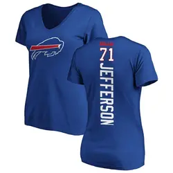 Quinton Jefferson Buffalo Bills Women's Royal Backer Slim Fit T-Shirt -