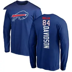 Zach Davidson Buffalo Bills Men's Royal Backer Long Sleeve T-Shirt -